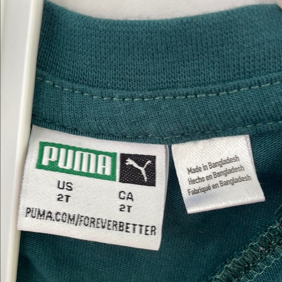 Puma Green and Black Set with Logo and Pant Stripe 2T - Picture 4 of 11